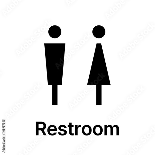 Male and Female toilet symbols. gender icon. restroom pictogram. WC sign. Linear pictogram on white background. PNG icon.	
