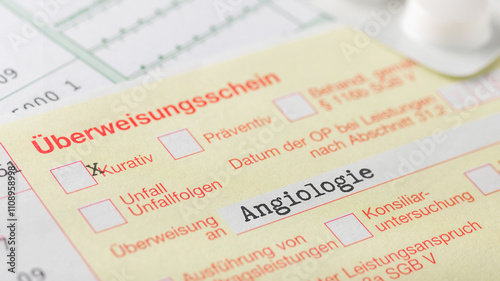 Überweisungsschein Angiologie photo