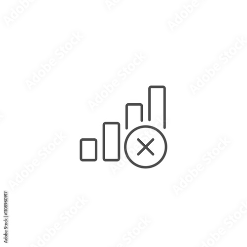 No signal icon template vector illustration
