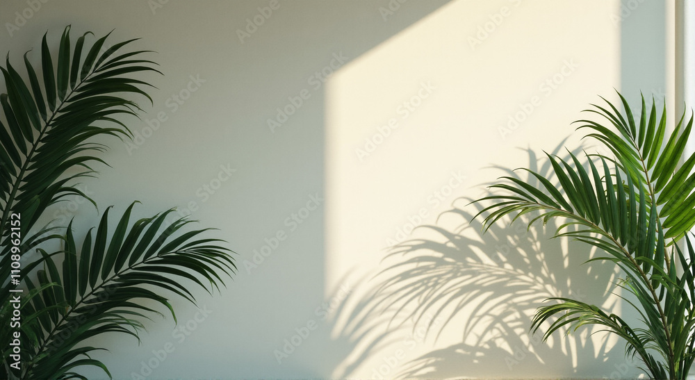 Fototapeta premium palm tree in the sun