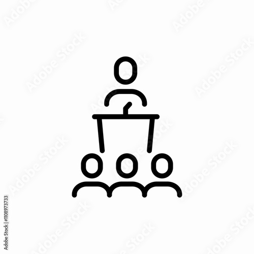 audience speech icon sign vector