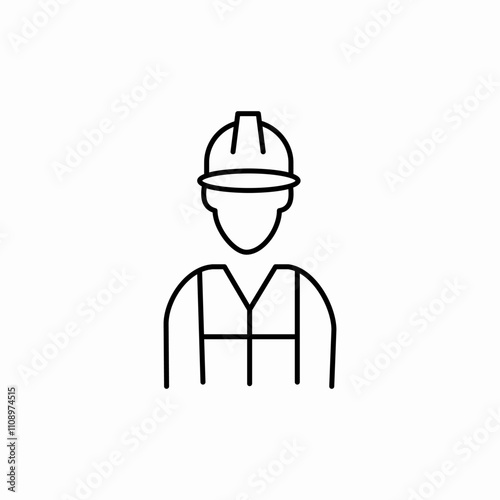 construction worker icon sign vector