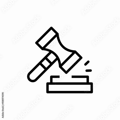 court hammer icon sign vector