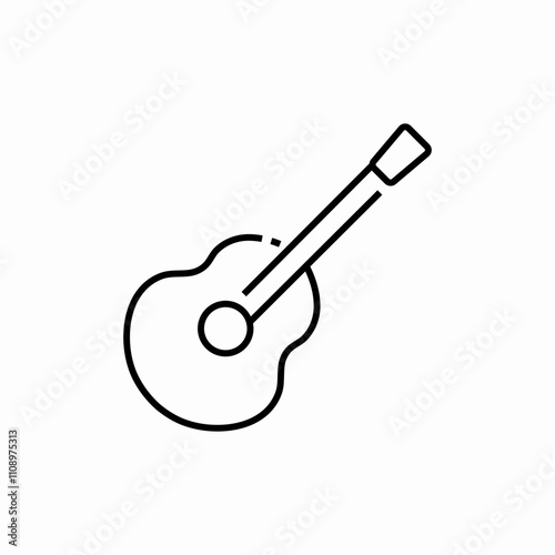 guitar music icon sign vector