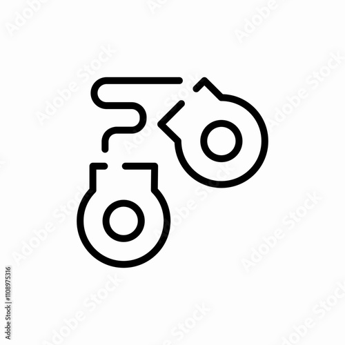 handcuffs arrest icon sign vector