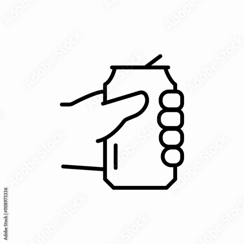 hold soda can icon sign vector