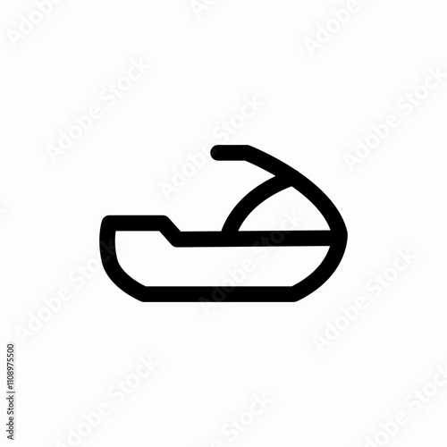 jet ski icon sign vector