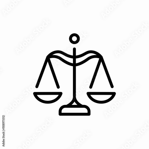 justice scales icon sign vector