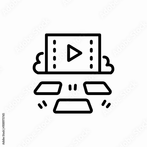 open air cinema icon sign vector