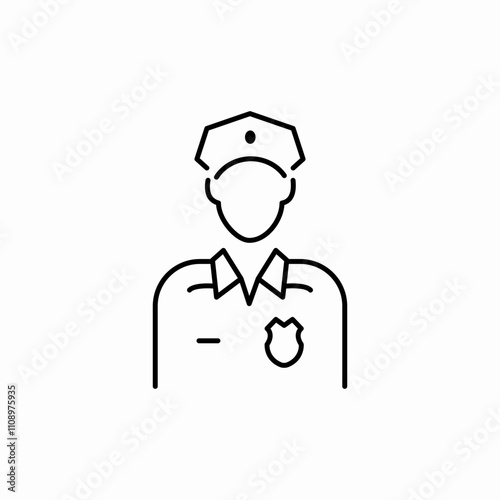 policeman guard icon sign vector