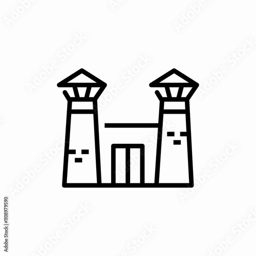 medieval castle icon sign vector