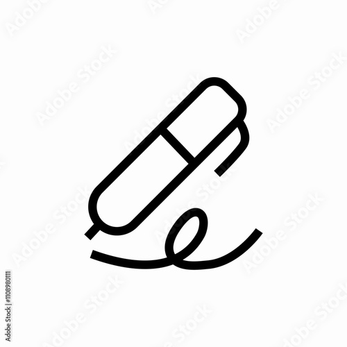 pen signature icon sign vector