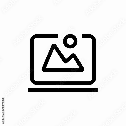 photo image icon sign vector