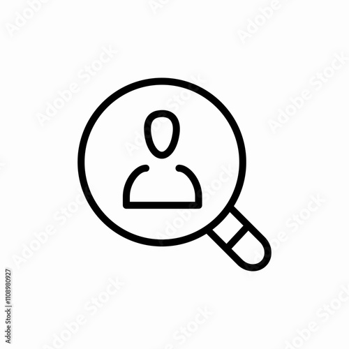 recruitment search icon sign vector