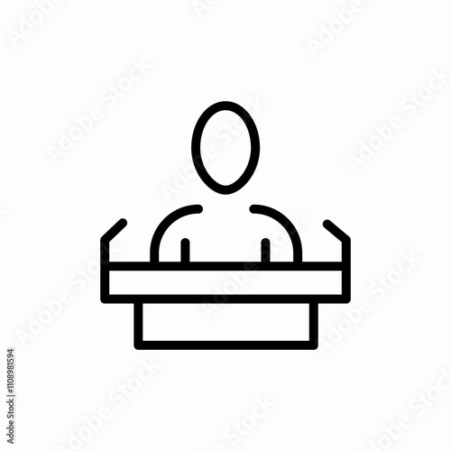 speech audience icon sign vector