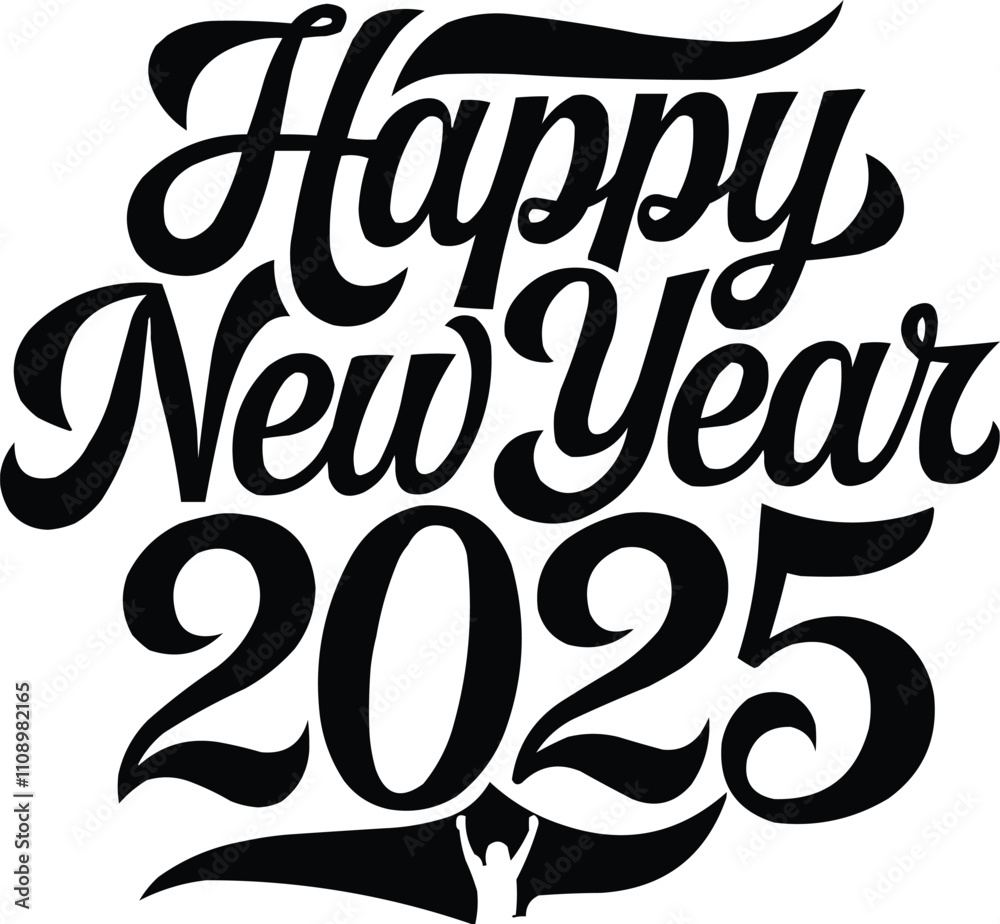 Naklejka premium New Year, New Dreams: Welcome 2025
