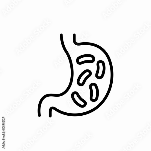 stomach worms icon sign vector