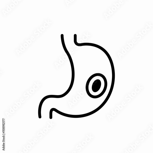 stomach ulcer icon sign vector