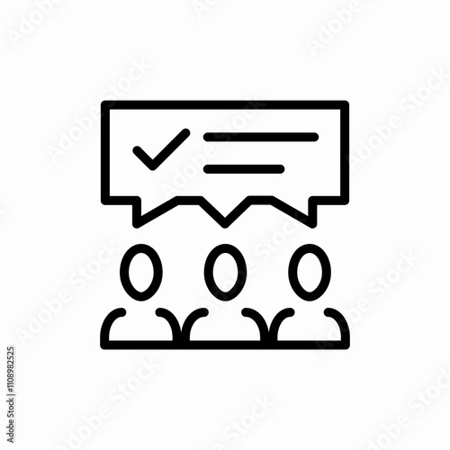 unanimous agreement icon sign vector