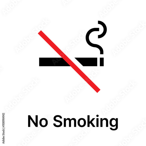 printable PNG sign for No-Smoking. Non-smoking area icon. Public prohibition symbol. forbidden and warning sign.