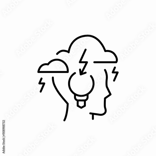 brainstorm idea icon sign vector
