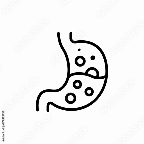 gases stomach icon sign vector