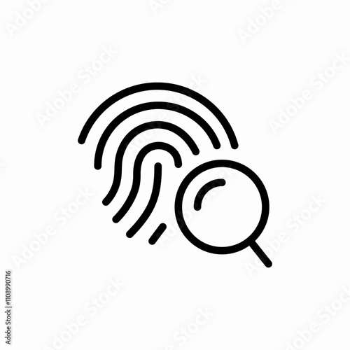 search finger print icon sign vector