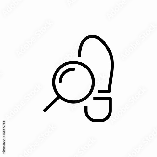 search foot steps icon sign vector