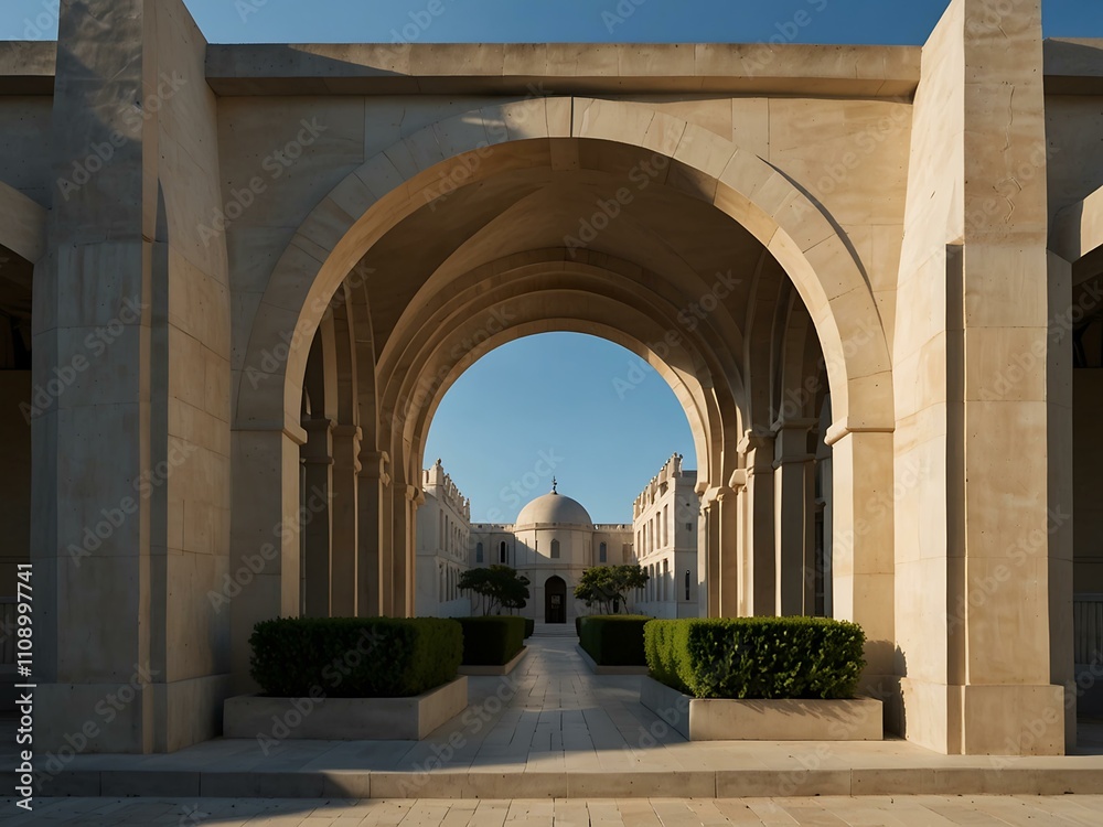 Fototapeta premium Symmetrical architectural design.