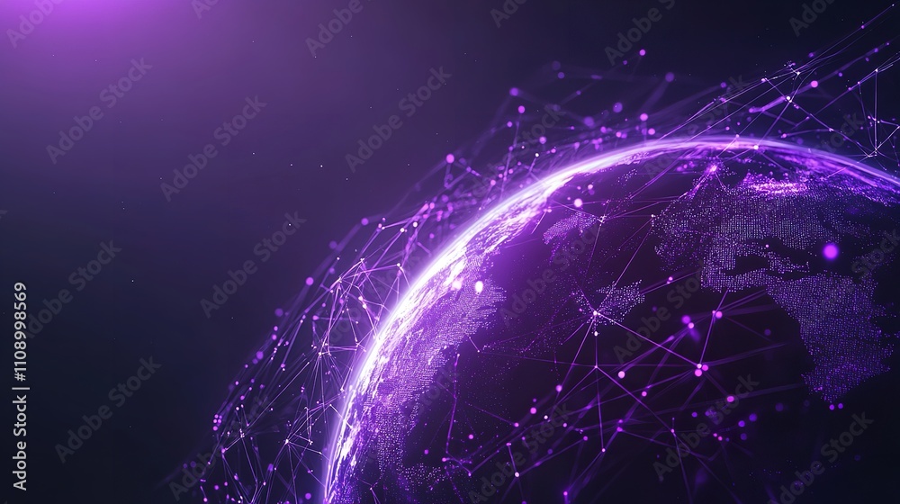 Space Planet Background with Astronomy Subject: Abstract Technology

