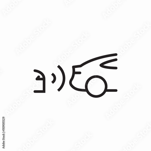 car radar icon sign vector