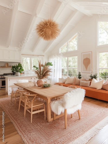 Y2K aesthetic inspired farmhouse, soft pastels, dreamy, orange, white, brown color scheme  photo