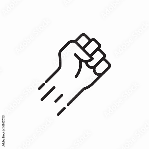 fist power icon sign vector