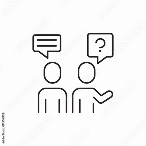 meeting coversation icon sign vector