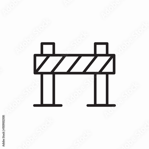 road barrier icon sign vector