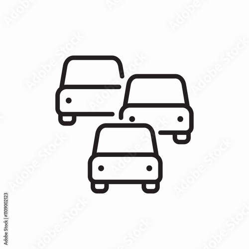 road congestion icon sign vector