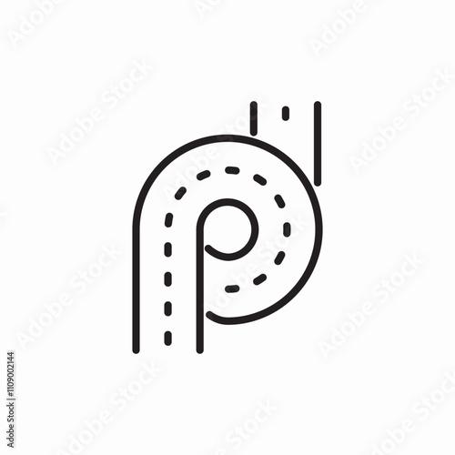 road overpass icon sign vector