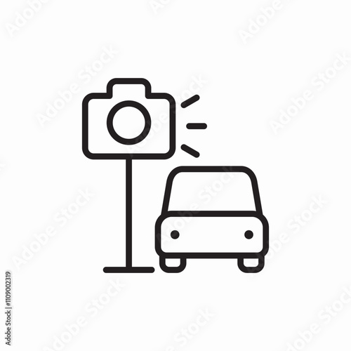 speed trap icon sign vector