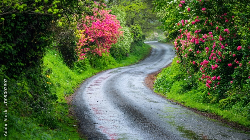 Fototapeta premium winding road in the forest