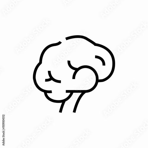 brain theme icon sign vector