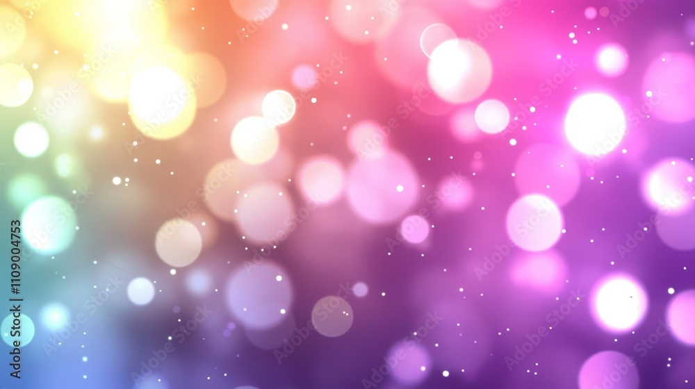 Fototapeta premium a vibrant and colorful background with bokeh lights, creating a beautiful and mesmerizing effect The colors are bright and vivid, with a mix of blues, greens, yell