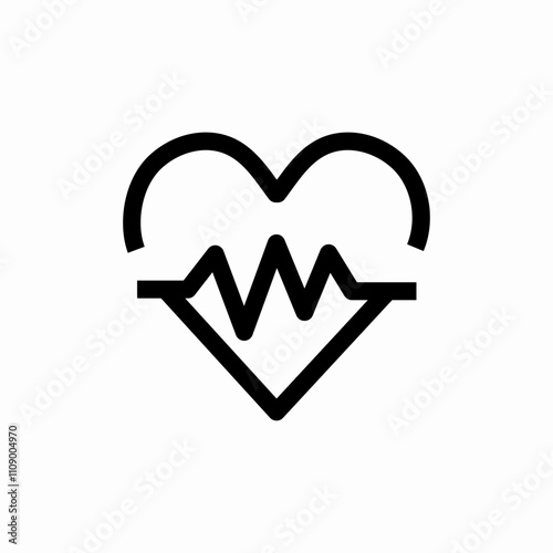 heart beat icon sign vector