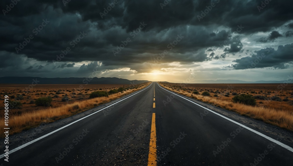 Naklejka premium The road ahead symbolizing digital transformation.