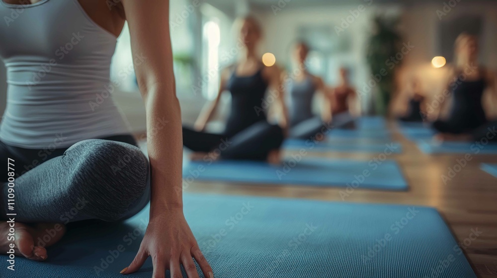 Fototapeta premium people doing exercise