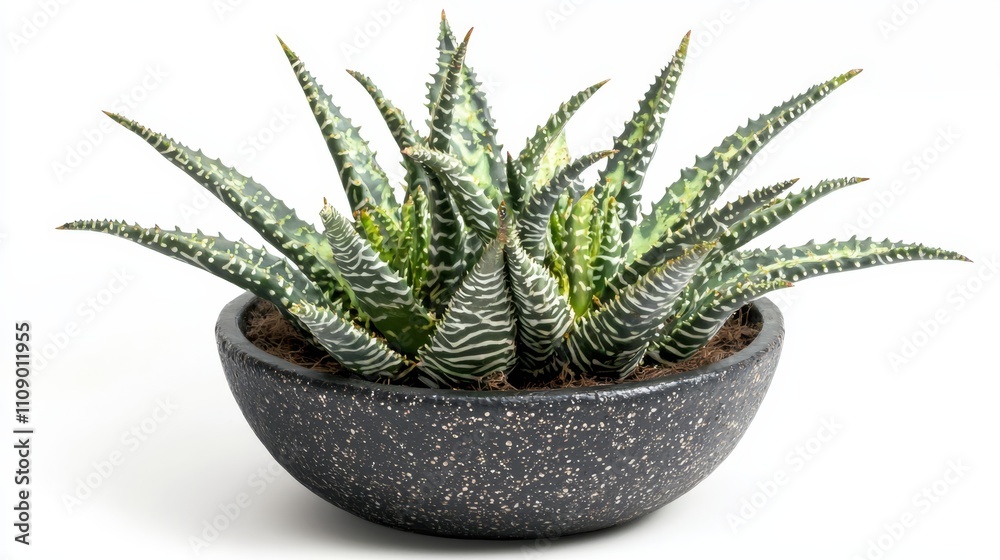 an aloe vera plant in a black pot on a white background The pot is a neutral color and the plant is a vibrant green, making it stand out against the stark white ba an aloe vera plant in a black pot on a white background The pot is a neutral color and the plant is a vibrant green, making it stand out against the stark white ba