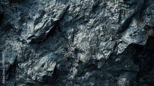 Wallpaper Mural  a close up of a rock wall with a black and white background The rock is rough and textured, with deep crevices and ridges The black color of the rock stands out a Torontodigital.ca