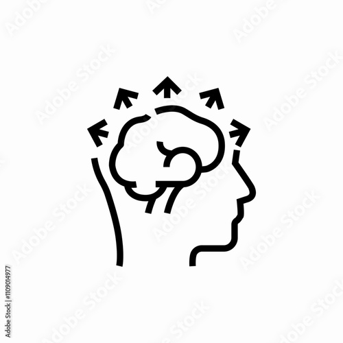 alzheimers disease neurological brain icon sign vector