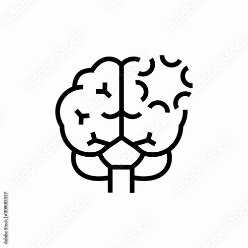 brain idea symbol icon sign vector