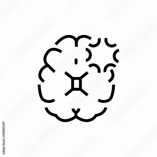 brain idea icon sign vector