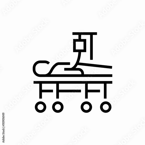 hospital bed icon sign vector